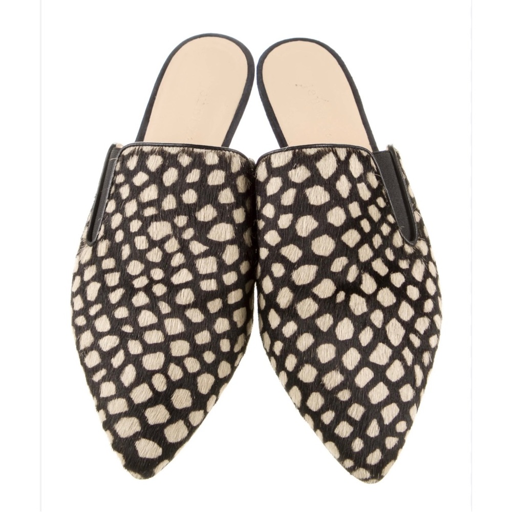 JENNI KAYNE Ponyhair Animal Print Mules